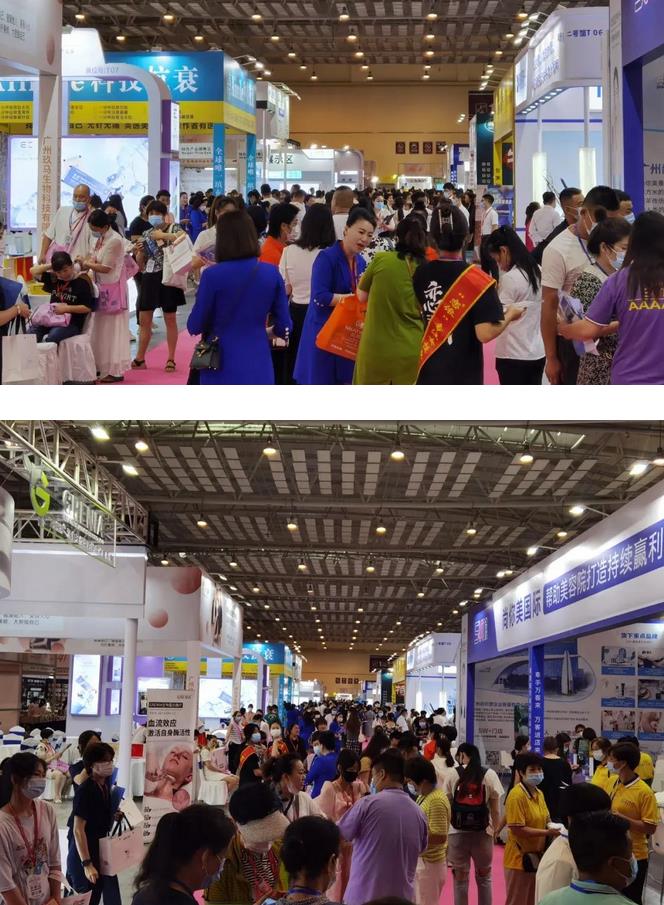 展會現場，往來行業人士比肩接踵